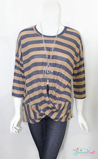 Striped Knot Top