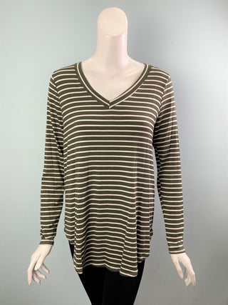 Victoria V Neck Striped Top - Available in 4 Colors