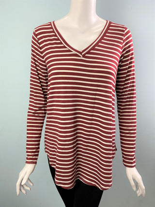 Victoria V Neck Striped Top - Available in 4 Colors
