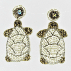 Turtle Beaded Earring