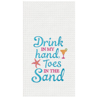 Drink In Hand, Toes in the Sand Hand Towel