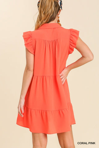 Babette Dress in Coral