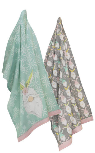 Bunny Gnomes Tea Towel Set of 2