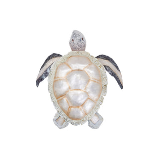 Metal Hanging Turtle in Ivory
