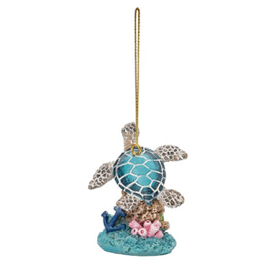 Sea Turtle & Coral Ornament