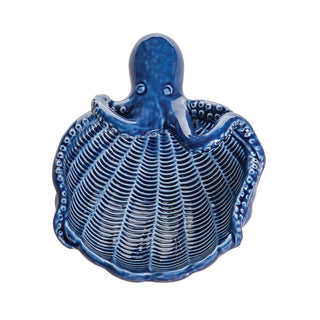 Ceramic Octopus Soap Dish in Blue