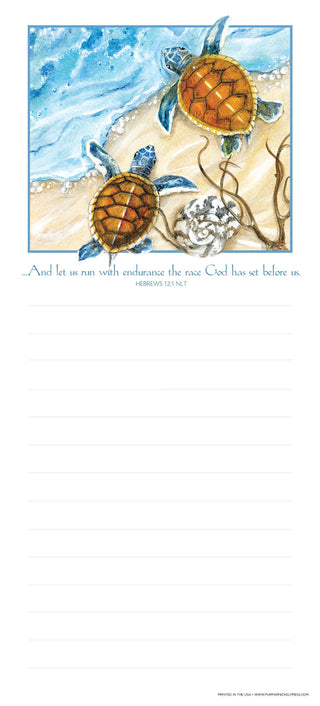 Two Turtles Inspirational Notepad