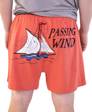 Passing Wind Men's Sailboat Funny Boxer