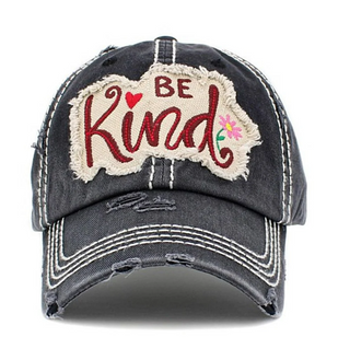 Be Kind Vintage Hat - Black
