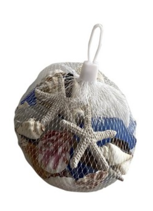 Seaglass and Shells Net Bag *Blue or Clear*