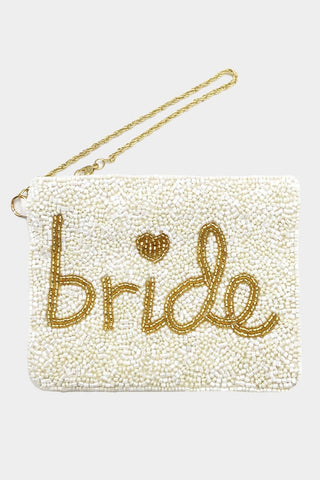 Bride Beaded Pouch Bag