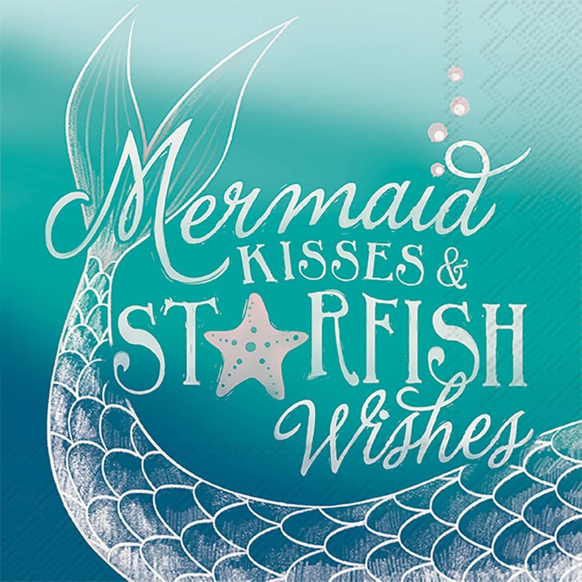 Mermaid Kisses Paper Cocktail Napkins