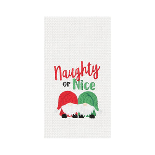 Naughty or Nice Gnomes Towel