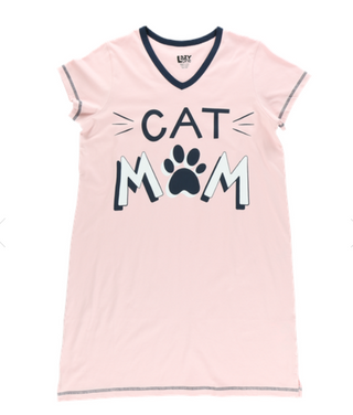 Cat Mom V-Neck Nightshirt