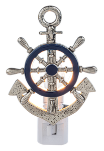 Nautical Anchor & Ship Wheel Night Light