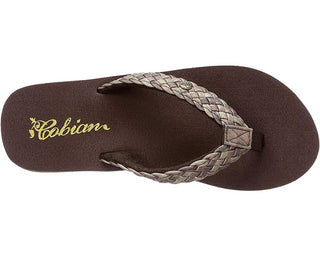Cobian Braided Bounce Sandal in Chocolate