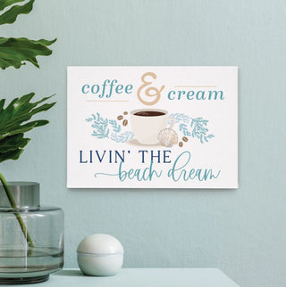 Coffee & Cream Canvas Sign