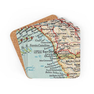 Custom Map Coaster Set of 4 Oak Island