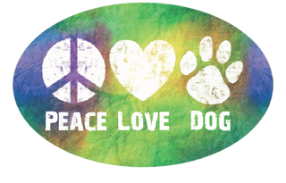 Peace Love Dog Magnet