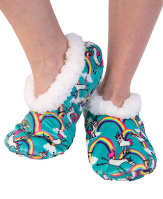 Unicorn Fuzzy Feet Slipper
