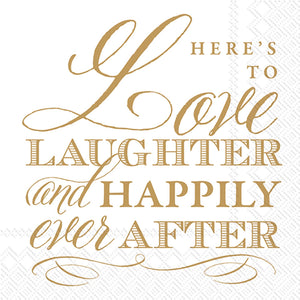 Paper Cocktail Napkins Pack of 20 Love & Laughter Wedding