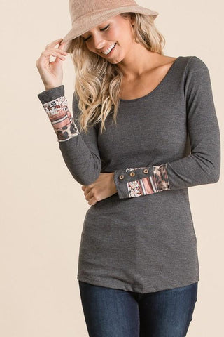 Charcoal Clara Top