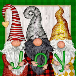Holiday Paper Lunch Napkins Gnome Joy