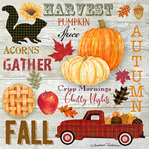 Paper Cocktail Napkins Pack of 20 Fall Word Play
