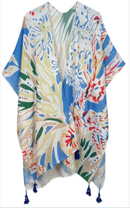 Lily Island Watercolor Kimono