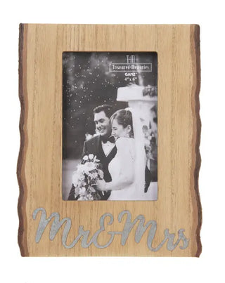 Mr & Mrs Wooden Frame 4 X 6