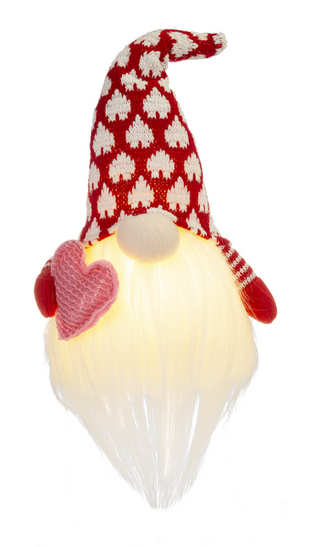 LED Valentines Gnome - 2 Assorted