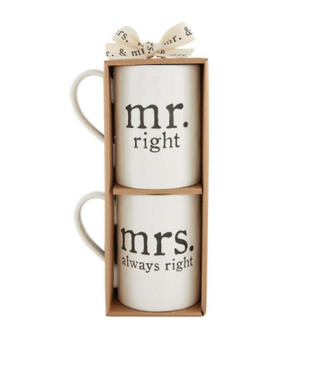 Mr and Mrs Right Mugs