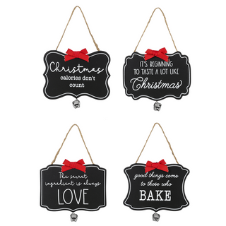 Holiday Blackboard Ornaments - 4 Assortment