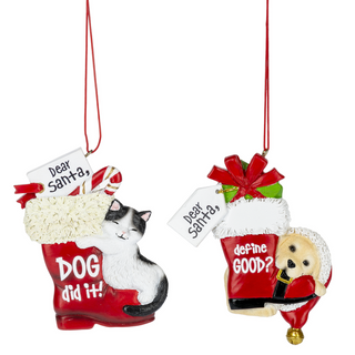 Christmas Dog Cat Ornament