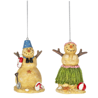 Snowman Beach Ornament