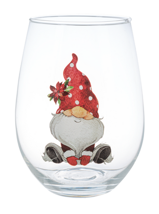 Holiday Gnome Stemless Wine Glass *4 Designs*