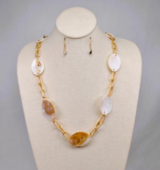 Link Design with Shells Necklace Set