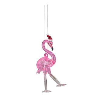 Flamingo Santa Ornament