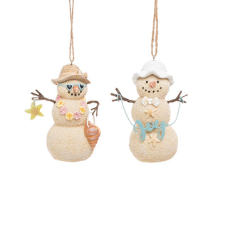 Sandy Snowman Ornament