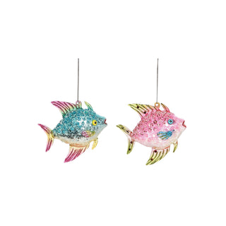 Glitzy Glass Fish Ornament *2 Colors*