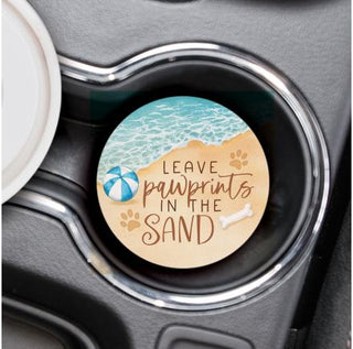 Car Coaster - Pawprints in the Sand