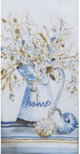 Blue Escape Home Bouquet Dual Purpose Terry Towel