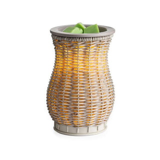Ceramic Illumination Tart Warmer - Graywash Wicker