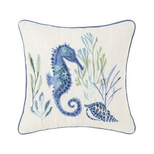 Seahorse Crescent Bay Pillow