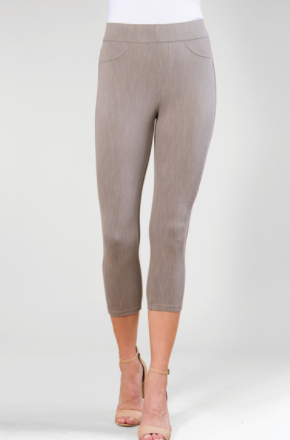 Simply Noelle Chino Cropped Pant - Taupe
