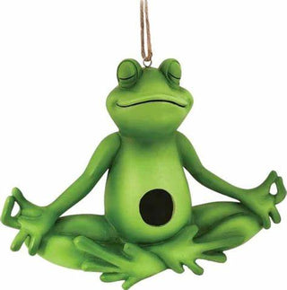 Yoga Frog Birdhouse